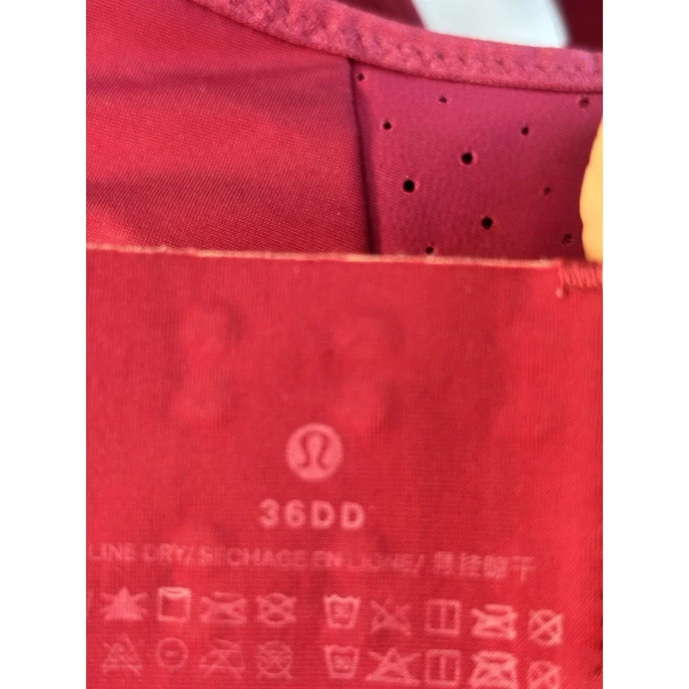 Lululemon Sport Bra Women 36DD Air Support Cross Back Run‎ Jog Core Go